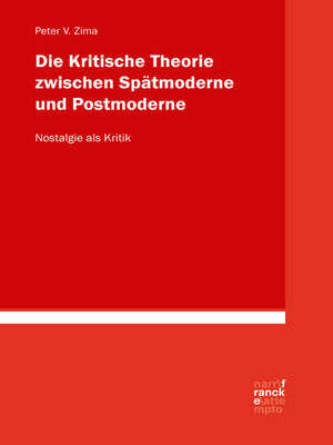 cover image of Die Kritische Theorie zwischen Spätmoderne und Postmoderne